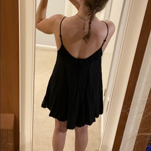 Tobi Ladies First Black Shift Dress with Lace XS - Picture 2 of 5